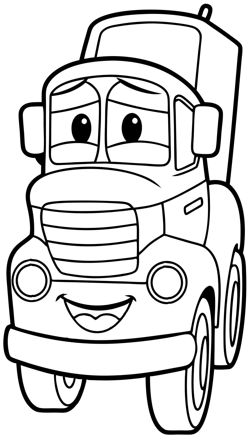 Páginas para colorear de materio Tow Mater Dibujo Mater Dibujo